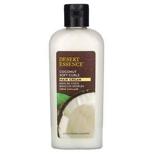Desert Essence, Soft Curls Hair Cream, Coconut, 6.4 fl oz (190 ml) - HealthCentralUSA