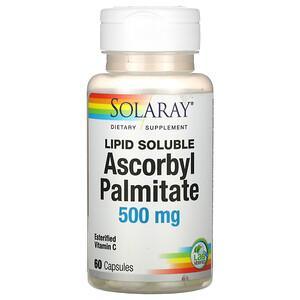 Solaray, Lipid Soluble Ascorbyl Palmitate, 500 mg, 60 Capsules - HealthCentralUSA