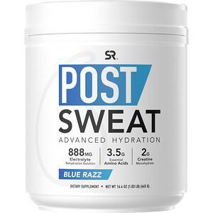 Sports Research, Post-Sweat Advanced Hydration, Blue Razz, 16.4 oz (465 g) - HealthCentralUSA
