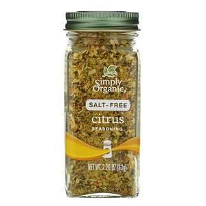 Simply Organic, Citrus Seasoning, Salt-Free, 2.20 oz (63 g) - HealthCentralUSA