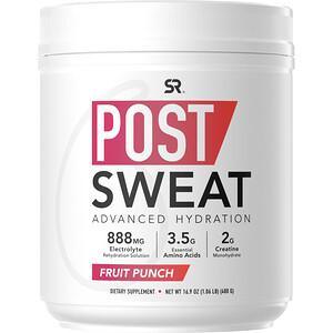 Sports Research, Post-Sweat Advanced Hydration, Fruit Punch, 16.9 oz (480 g) - HealthCentralUSA