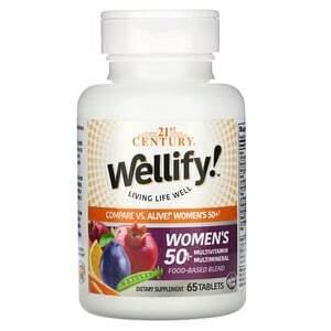 21st Century, Wellify! Women's 50+ Multivitamin Multimineral, 65 Tablets - HealthCentralUSA