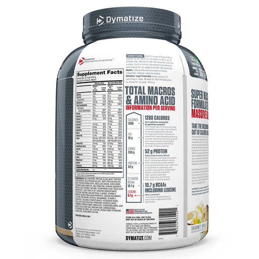 Dymatize Nutrition, Super Mass Gainer, Gourmet Vanilla, 6 lbs (2.7 kg) - HealthCentralUSA