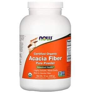Now Foods, Certified Organic, Acacia Fiber, Powder, 12 oz (340 g) - HealthCentralUSA