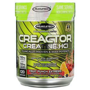 Muscletech, Performance Series, CREACTOR, Creatine HCl Formula, Fruit Punch Extreme, 9.51 oz (269 g) - HealthCentralUSA