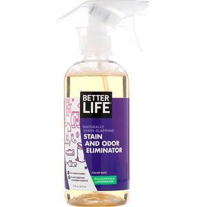 Better Life, Stain and Odor Eliminator, Eucalyptus & Lemongrass, 16 fl oz (473 ml) - HealthCentralUSA