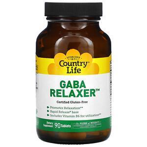 Country Life, GABA Relaxer, 90 Tablets - HealthCentralUSA