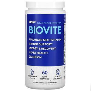 RSP Nutrition, BioVite Advanced Multivitamin & Immune Support, 180 Tablets - HealthCentralUSA