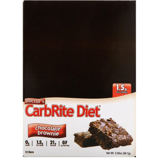 Universal Nutrition, Doctor's CarbRite Diet Bars, Chocolate Brownie, 12 Bars, 2.00 oz (56.7 g) Each - HealthCentralUSA