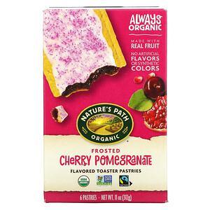 Nature's Path, Organic Flavored Toaster Pastries, Frosted Cherry Pomegranate, 6 Pastries, 11 oz (312 g) - HealthCentralUSA