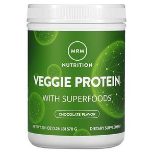 MRM, Veggie Protein with Superfoods, Chocolate, 1.26 lb (570 g) - HealthCentralUSA