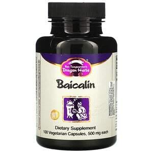 Dragon Herbs, Baicalin, 500 mg, 100 Vegetarian Capsules - HealthCentralUSA