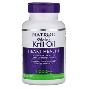 Natrol, Odorless Krill Oil, 1,000 mg, 30 Softgels - HealthCentralUSA