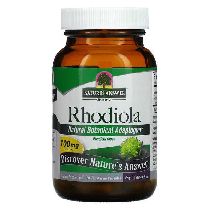 Nature's Answer, Rhodiola, 100 mg, 60 Vegetarian Capsules - HealthCentralUSA