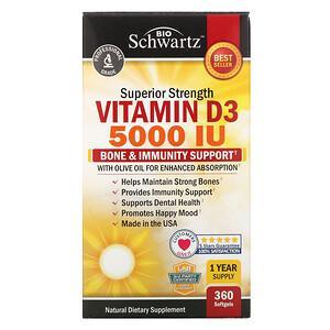 BioSchwartz, Superior Strength Vitamin D3, 5,000 IU, 360 Softgels - HealthCentralUSA