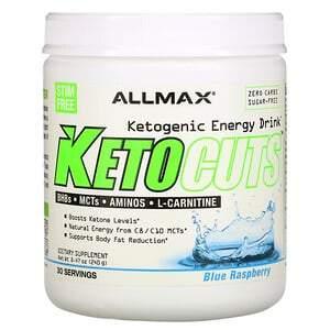 ALLMAX Nutrition, KetoCuts, Ketogenic Energy Drink, Blue Raspberry, 8.47 oz (240 g) - HealthCentralUSA