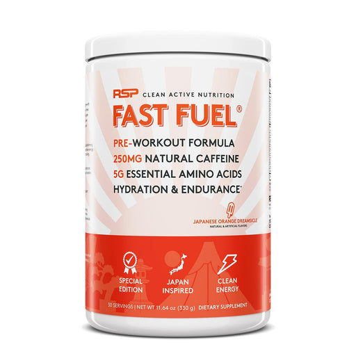 RSP Nutrition, Fast Fuel, Pre-Workout Formula, Hydration & Endurance, Japanese Orange Dreamsicle, 11.64 oz (330 g) - HealthCentralUSA