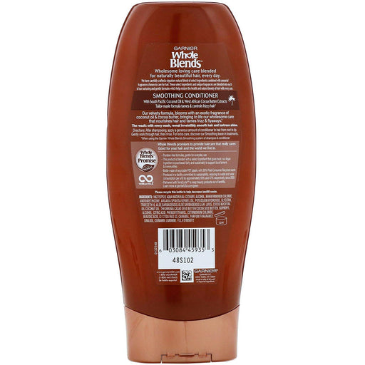 Garnier, Whole Blends, Coconut Oil & Cocoa Butter Smoothing Conditioner, 12.5 fl oz (370 ml) - HealthCentralUSA