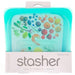 Stasher, Reusable Silicone Food Bag, Sandwich Size Medium, Aqua, 15 fl oz (450 ml) - HealthCentralUSA
