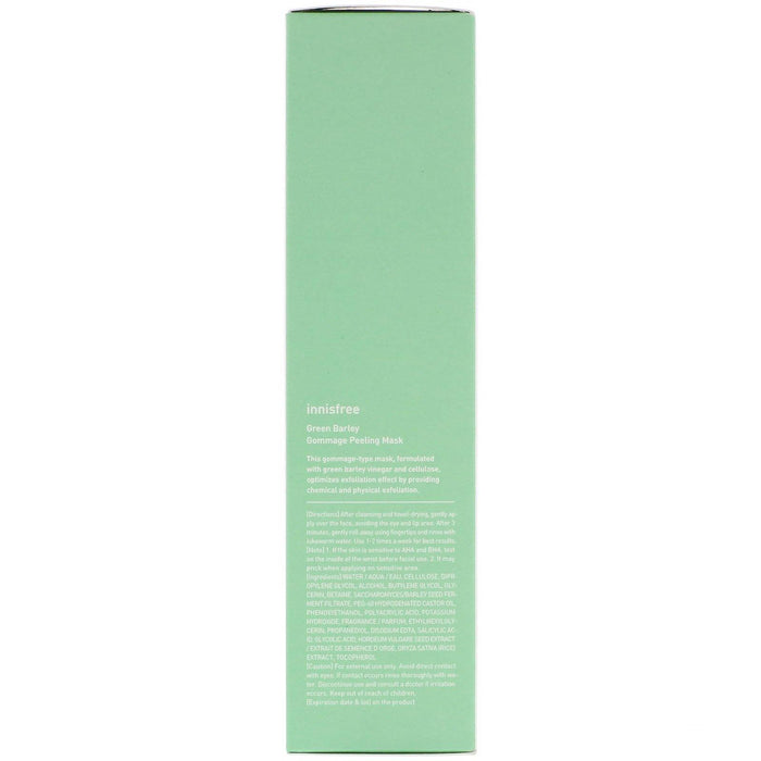 Innisfree, Green Barley, Gommage Peeling Beauty Mask, 4.05 fl oz (120 ml) - HealthCentralUSA