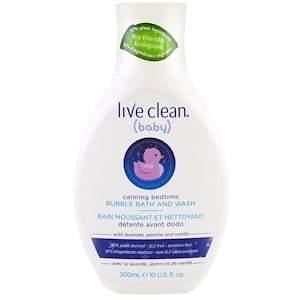 Live Clean, Baby, Calming Bedtime, Bubble Bath & Wash, 10 fl oz (300 ml) - HealthCentralUSA