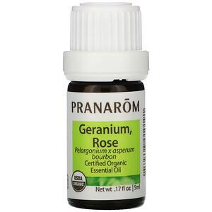 Pranarom, Essential Oil, Geranium, Rose, .17 fl oz (5 ml) - HealthCentralUSA