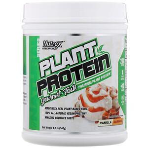 Nutrex Research, Natural Series, Plant Protein, Vanilla Caramel, 1.2 lb (540 g) - HealthCentralUSA