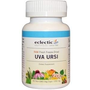 Eclectic Institute, Raw Fresh Freeze-Dried, Uva Ursi, 350 mg, 90 Non-GMO Veg Caps - HealthCentralUSA
