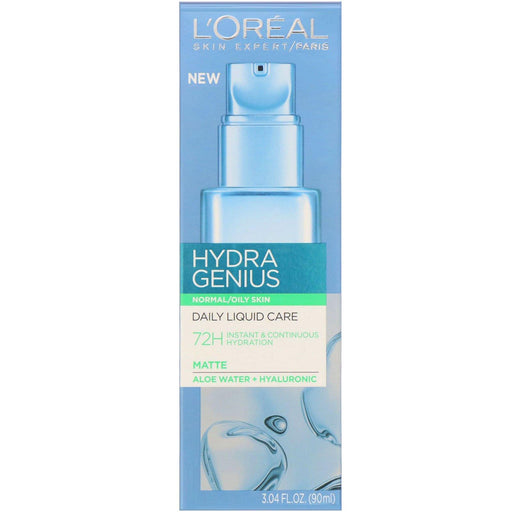 L'Oreal, Hydra Genius, Matte Daily Liquid Care, Normal/Oily Skin, 3.04 fl oz (90 ml) - HealthCentralUSA