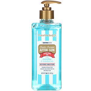 Fruit of the Earth, Exotic Escape, After Sun Aloe Vera Gel with Mentha & Essential Oils, 16 oz (453 g) - HealthCentralUSA