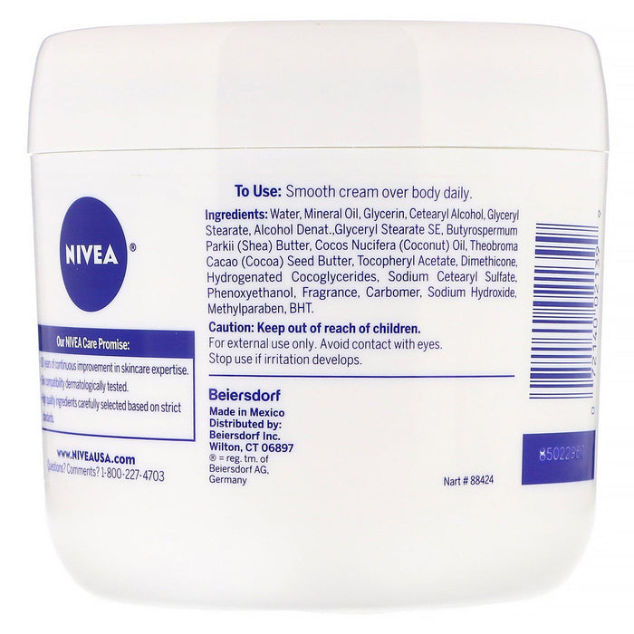 Nivea, Body Cream, Cocoa Butter, 15.5 oz (439 g) - HealthCentralUSA