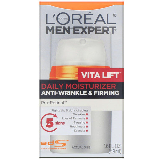 L'Oreal, Men Expert, Vita Lift, Daily Moisturizer, Anti-Wrinkle & Firming, 1.6 fl oz (48 ml) - HealthCentralUSA