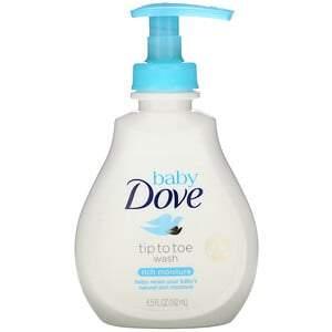 Dove, Baby, Tip to Toe Wash, Rich Moisture, 6.5 fl oz (192 ml) - HealthCentralUSA