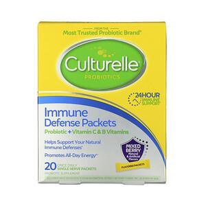 Culturelle, Probiotics, Immune Defense Packets, Mixed Berry Flavor, 20 Once Daily Single Serve Packets - HealthCentralUSA