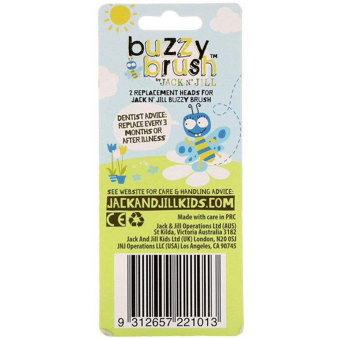 Jack n' Jill, Buzzy Brush, 2X Replacement Heads - HealthCentralUSA