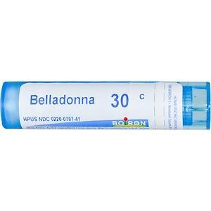 Boiron, Single Remedies, Belladonna, 30C, 80 Pellets - HealthCentralUSA