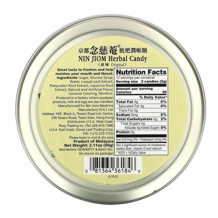 Nin Jiom, Herbal Candy, Original, 2.11 oz (60 g) - HealthCentralUSA