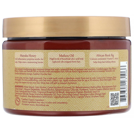 SheaMoisture, Intensive Hydration Hair Masque, Manuka Honey & Mafura Oil, 12 oz (340 g) - HealthCentralUSA