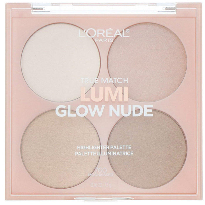 L'Oreal, True Match Lumi Glow Nude Highlighter Palette, 760 Moonkissed, 0.26 oz (7.3 g) - HealthCentralUSA