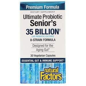 Natural Factors, Ultimate Probiotic, Senior's, 35 Billion CFU, 30 Vegetarian Capsules - HealthCentralUSA