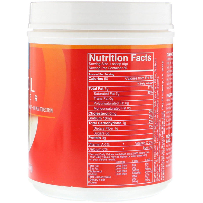 Quest Nutrition, MCT Oil Powder, 16 oz (454 g) - HealthCentralUSA