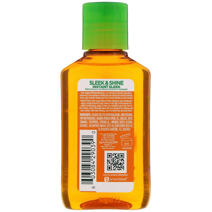Garnier, Fructis, Sleek & Shine, Moroccan Sleek Oil Treatment, 3.75 fl oz (111 ml) - HealthCentralUSA