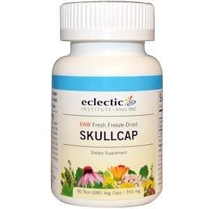 Eclectic Institute, Raw Fresh Freeze-Dried, Skullcap, 350 mg, 90 Non-GMO Veggie Caps - HealthCentralUSA