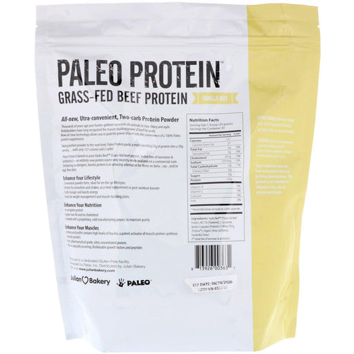 Julian Bakery, Paleo Protein, Grass-Fed Beef Protein, Vanilla Nut, 2 lbs (907 g) - HealthCentralUSA