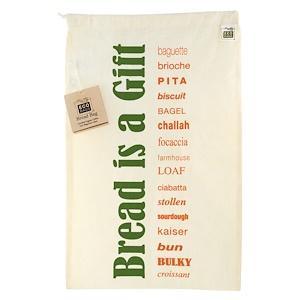 ECOBAGS, Certified Organic Cotton, Printed Reusable Bread Bag, 1 Bag, 11.5"W x 18"H - HealthCentralUSA