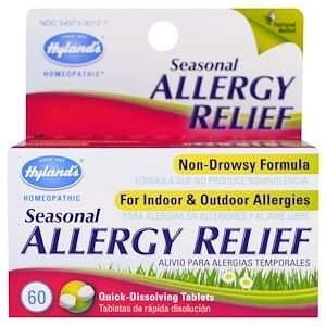 Hyland's, Seasonal Allergy Relief, 60 Quick-Dissolving Tablets - HealthCentralUSA