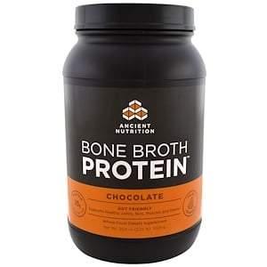 Dr. Axe / Ancient Nutrition, Bone Broth Protein, Chocolate, 2.22 lbs (1008 g) - HealthCentralUSA