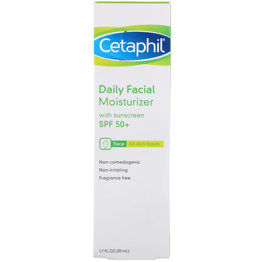 Cetaphil, Daily Facial Moisturizer, SPF 50+, 1.7 fl oz (50 ml) - HealthCentralUSA