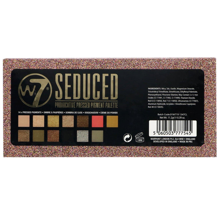 W7, Seduced, Provocative Pressed Pigment Palette, 0.39 oz (11.2 g) - HealthCentralUSA