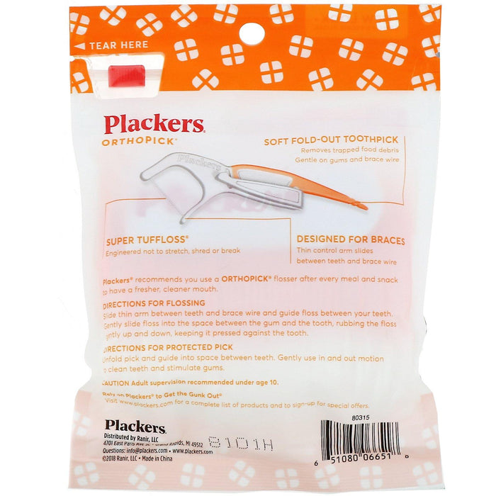 Plackers, Orthopick, Dental Flossers, 36 Count - HealthCentralUSA